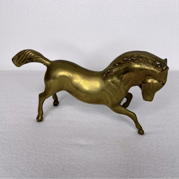 Vintage Solid Brass Horse - Picture 2 of 4